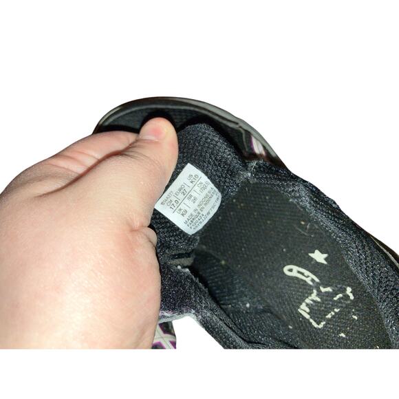 Asics black and purple little girl toddler size 10 - Picture 5 of 10